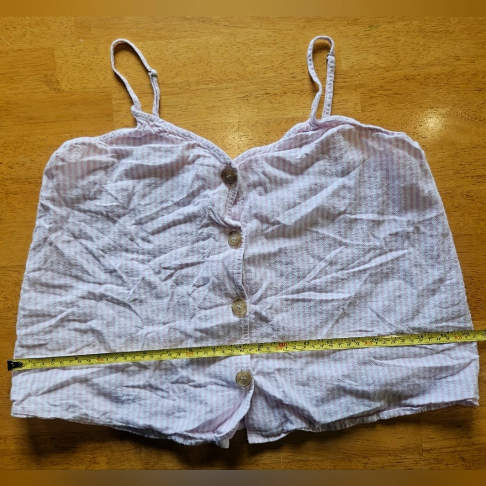 Nordstrom BP Pink Stripe Button Tank
